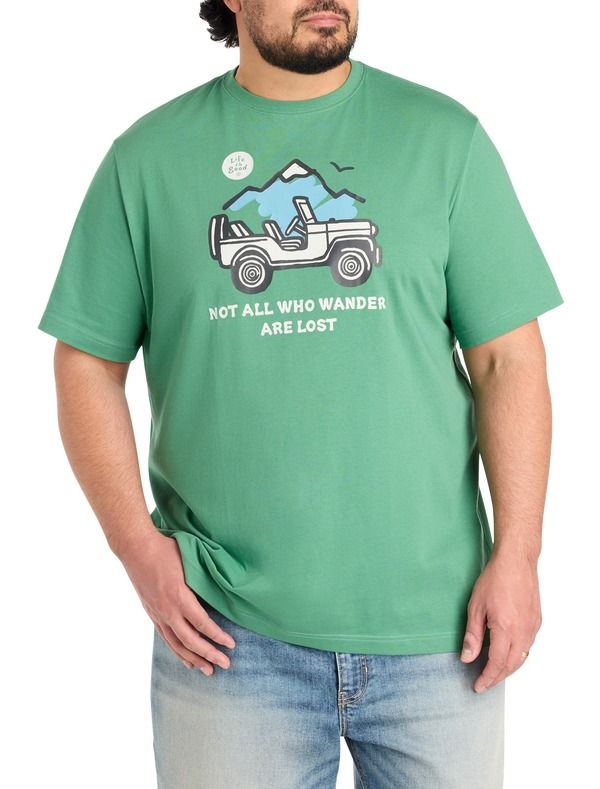 ライフイズグッド メンズ トップス Tシャツ トール グラフィック LIFE IS GOOD Big Tall Not All Who Wander Are Lost Graphic TShirt G