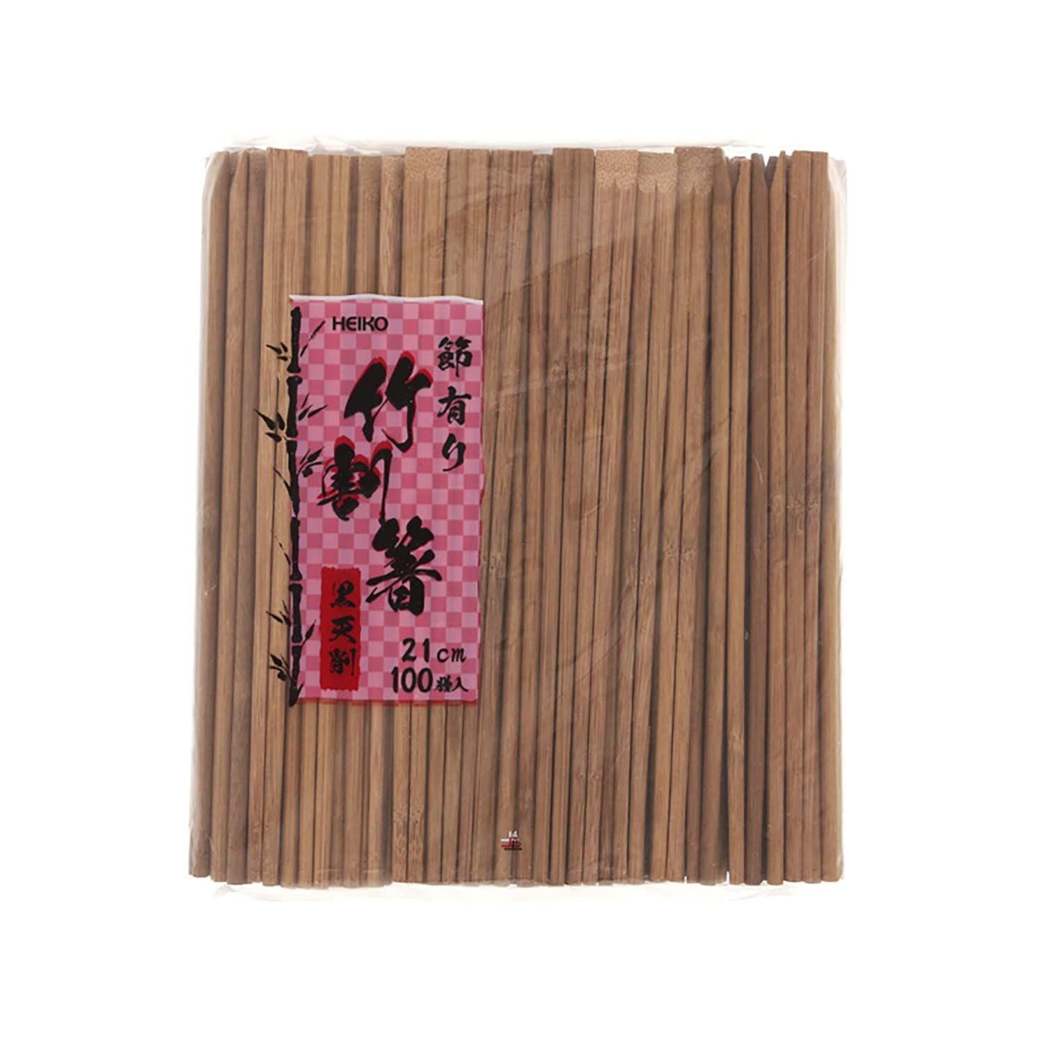 新品 【ケース販売】HEIKO 割箸 竹黒天削箸 節有り 21cm 裸 004636321 1ケース(100膳入×30袋 合計3000膳)