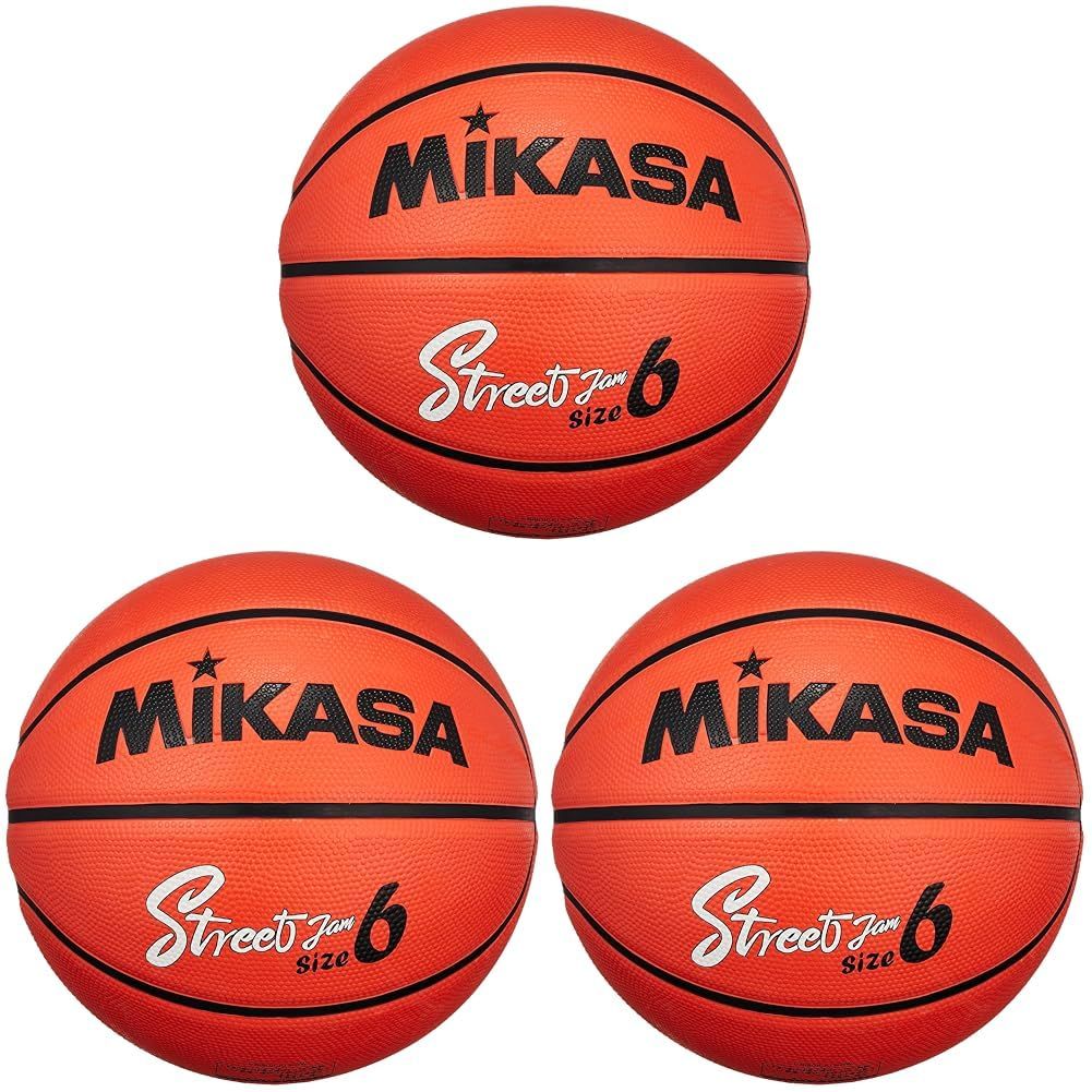 新品 ミカサ(MIKASA)バスケットボール6号 ゴム オレンジ BB602D-OBK-EC 推奨内圧0.490~0.630(kgf/?) (× 3)