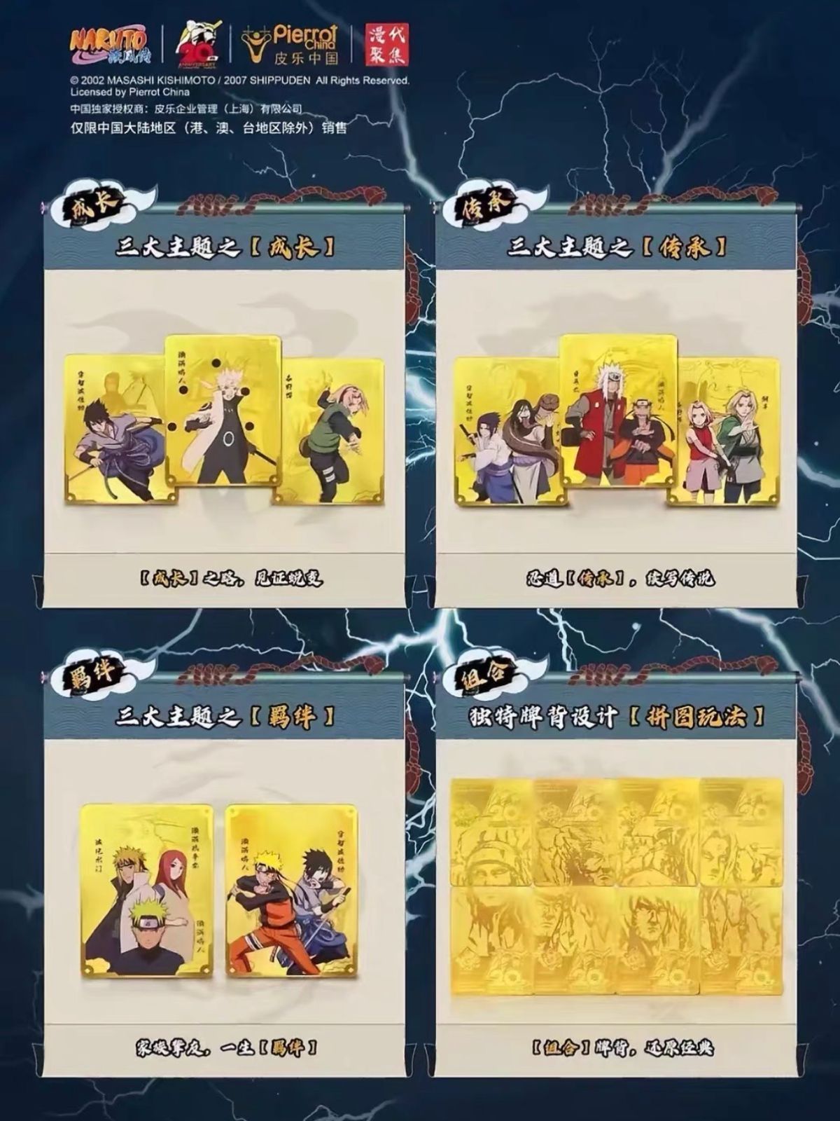 即納】NARUTO ナルト アニメ20周年記念 貴金属風カードギフトボックス