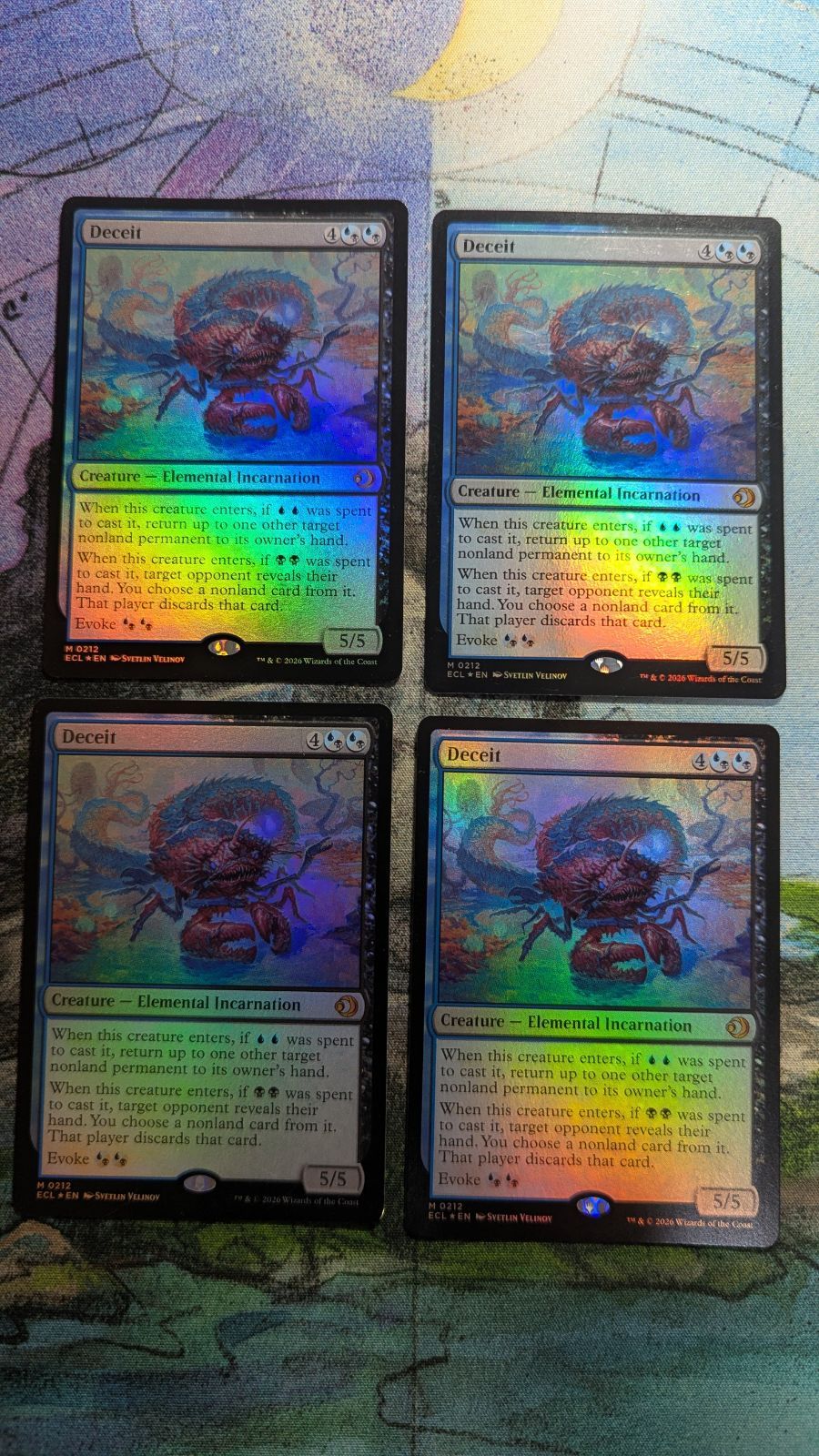 MTG　欺瞞　英語foil4枚　まとめ売り
