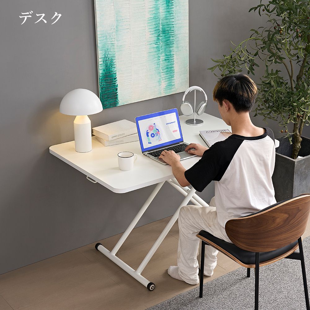 SHUNOVO 新品 未使用品 昇降式テーブル 天板 補修跡 120 80 ガス圧 無 