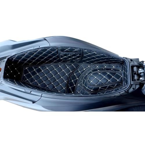 PCX160/ADV160 専用 メットインマット バイク収納マット 防水 耐摩耗 防振 クッション性 四季通用 ホンダ アクセサリー (黒×白)as d9e856a1