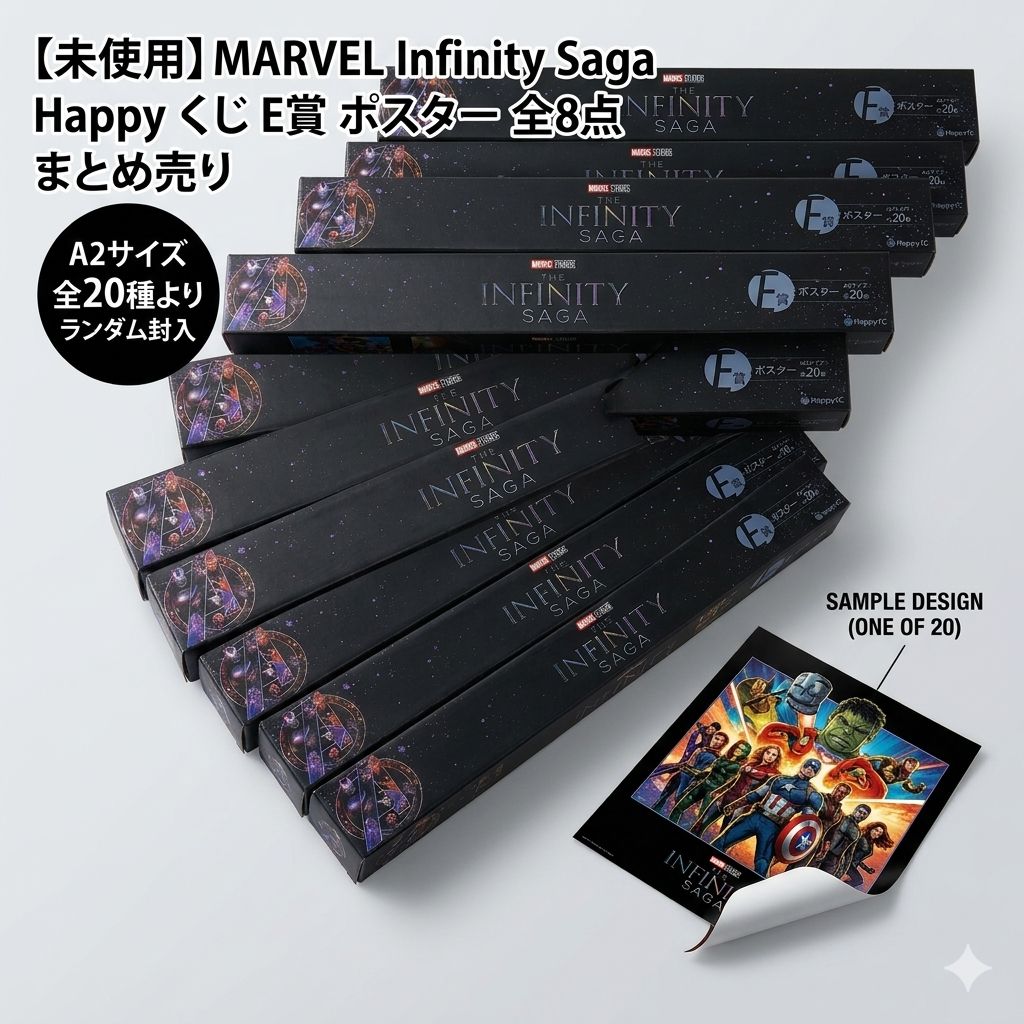 Happyくじ MARVEL INFINITY SAGA まとめ売り 未開封・8点】マーベル インフィニティ・サーガ Happyくじ E賞