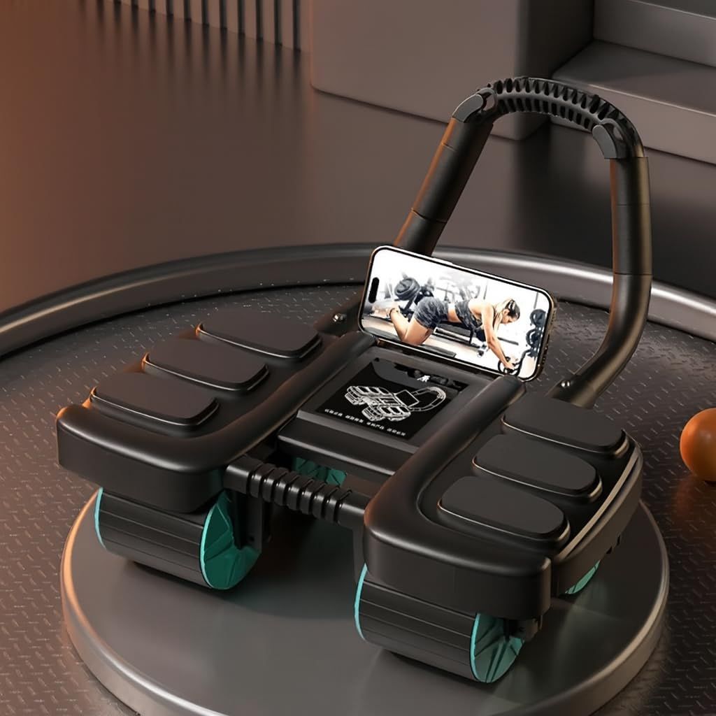 新品 zmart 腹筋ホイール エクササイズ器具 6肘デザイン スライダー 腹筋トレーニングホイール 自動リバウンド 滑り止め ホームジム フィットネス機器 腹筋ローラー 腹筋ホイール エクササイズローラー フィットネスローラー 筋トレ器具 自動リバウンド 腹