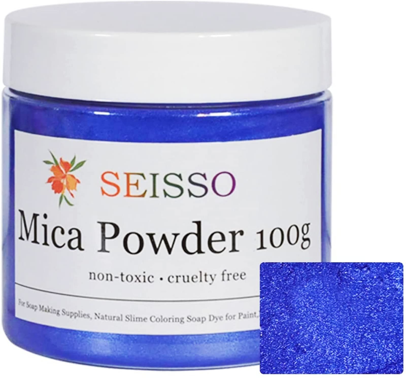SEISSO 마이카 파우더 수지 착색제 네일 파우더 3.5 oz/100g 에폭시 안료 DIY 글리터 안료 파우더 페인트 페인트 슬라임 페인트 비누 착색제 매니큐어 컬러 페이스 캔들 만들기 배스 밤 아이 섀도우 바이러스 디자인 UV 캐쉬 레지스터