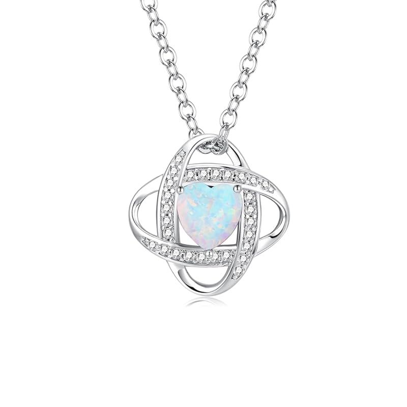 [AGVANA] ネックレス レディース オパール 10月 誕生石 シルバー S925 ホワイトデー お返し ギフト 女性 ジュエリー クリスマス 誕生日 プレゼント ラッピング用品付