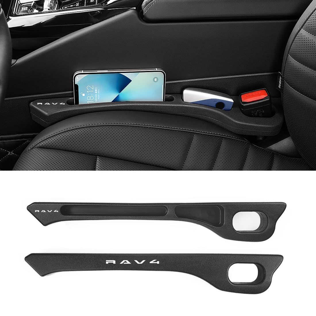 RAV4 60系 適用 車 隙間クッション 厚型 隙間埋め RAV4 60系 Z アドベンチャー GR SPORT 対応 シートサイド クッション 正・裏面取付可 車用 シート コンソール 隙間収納 落下防止 小物入れ 運転席/助手席用 ロゴ 626c6aad
