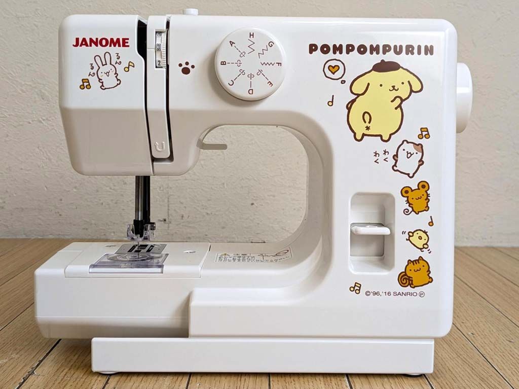 ポムポプリンコンパクトミシン ポムポムプリン,ジャノメ, コンパクトミシン 525 動作確認済み 希少