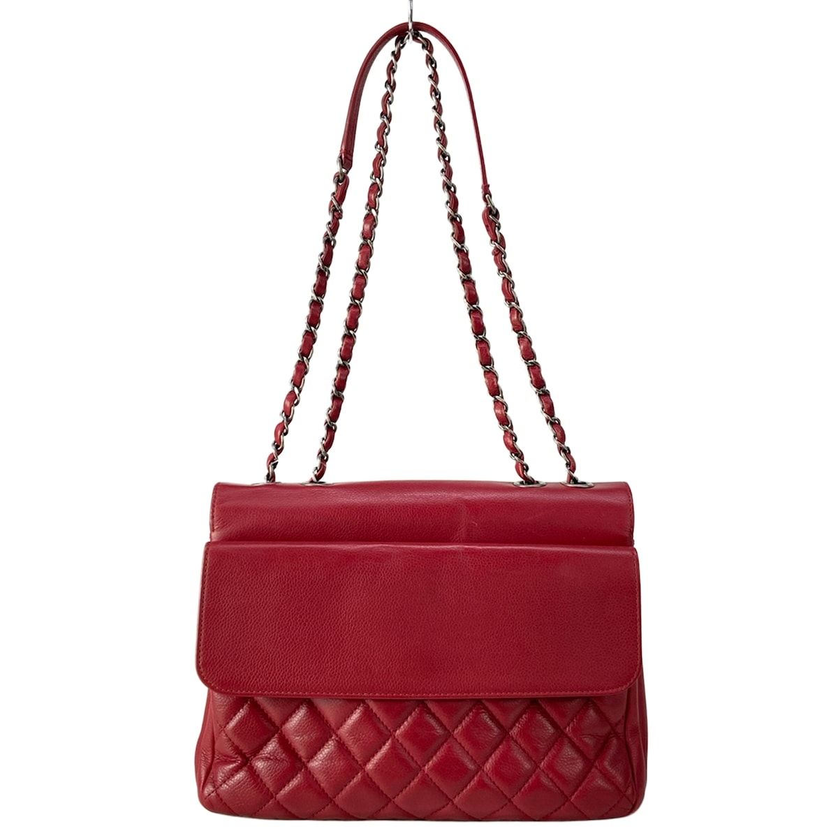 な*つ様 ◆ CHANEマトラッセ ハンドバッグ　ヴィンテージシャネル CHANEL(シャネル) ショルダーバッグ マトラッセ レッド 両面フラップ