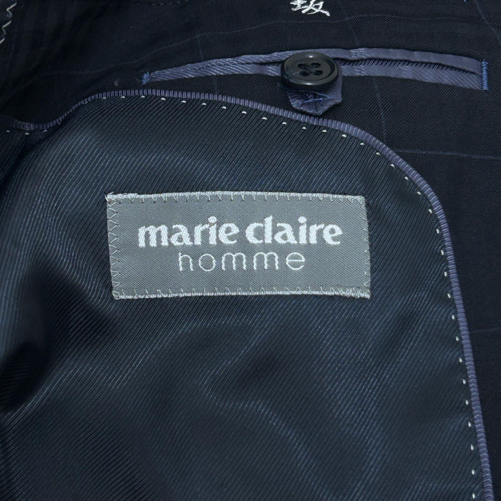 新品 Marie Claire homme スーツ ネイビー セットアップ M marie claire homme マリクレールオム メンズ スーツ セットアップ BB5