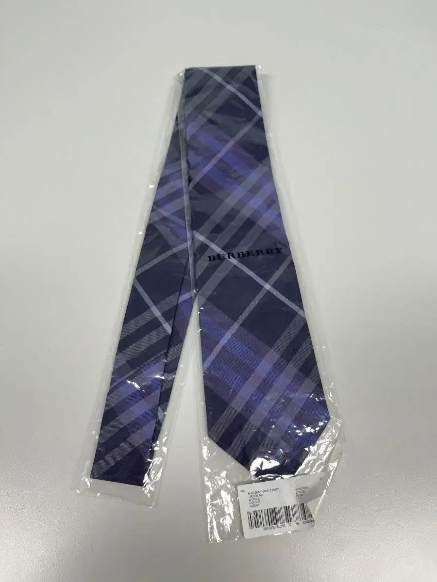 正規品 BURBERRY パープル CHECK パータン シルク ネック タイ