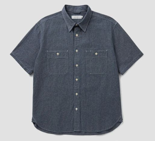 XL YUNION BLUE(ユニオンブルー) シャンブレー 半袖 シャツ