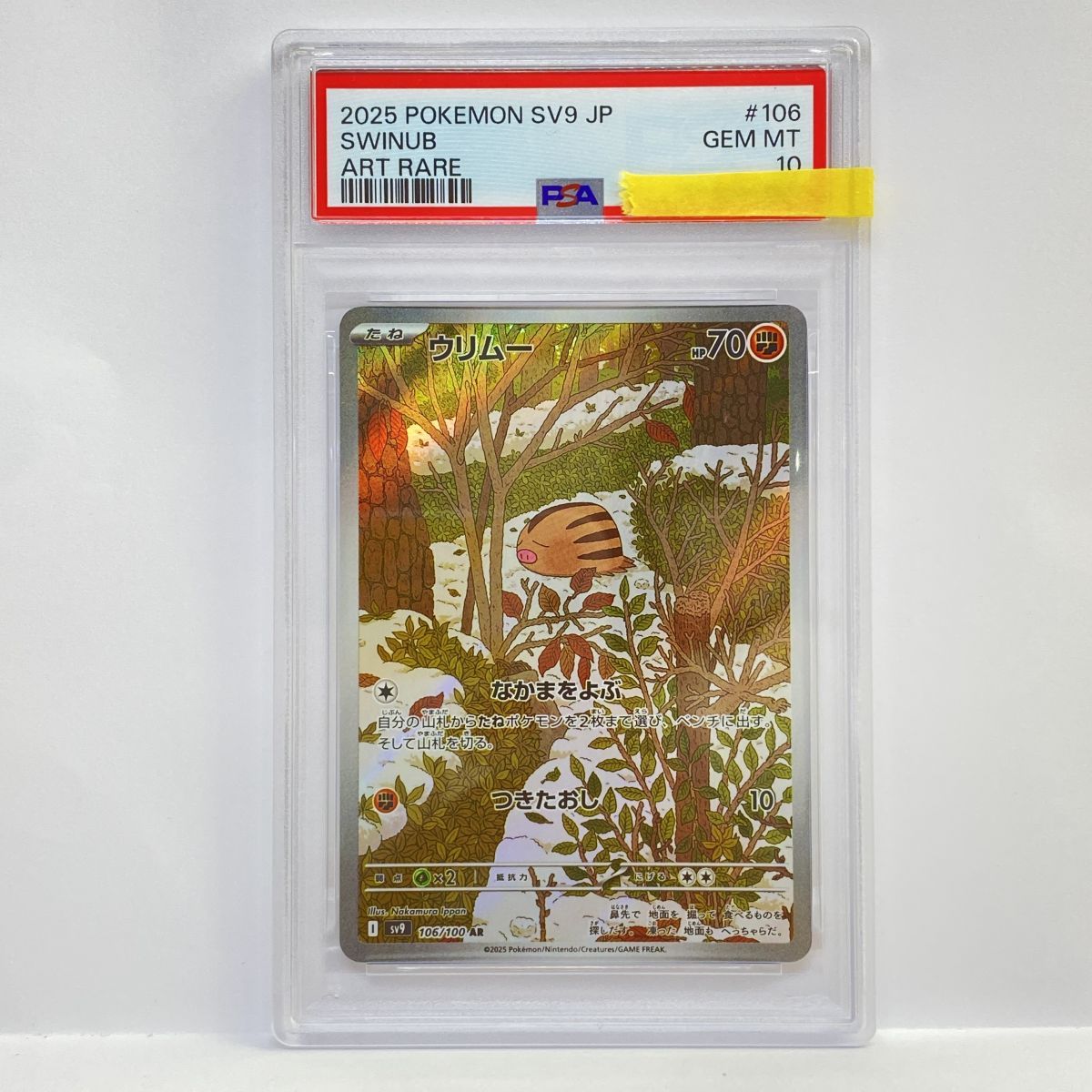 PSA10】ポケモンカード ウリムー SV9 106/100 AR 鑑定品 - メルカリ
