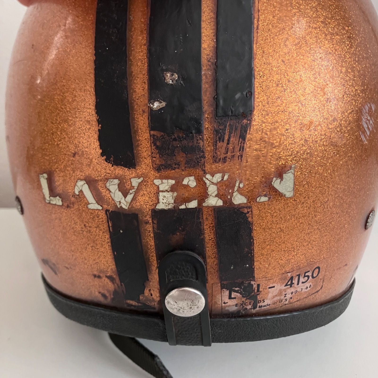 1960年代 LSI-4150☆ビンテージヘルメット ハーレー 金色 ラメ の LSI