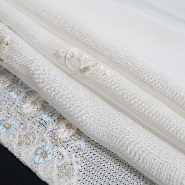 新品・夏訪問着】絽 総刺繍 唐花 夏着物 正絹 仕付け糸付 トールサイズ