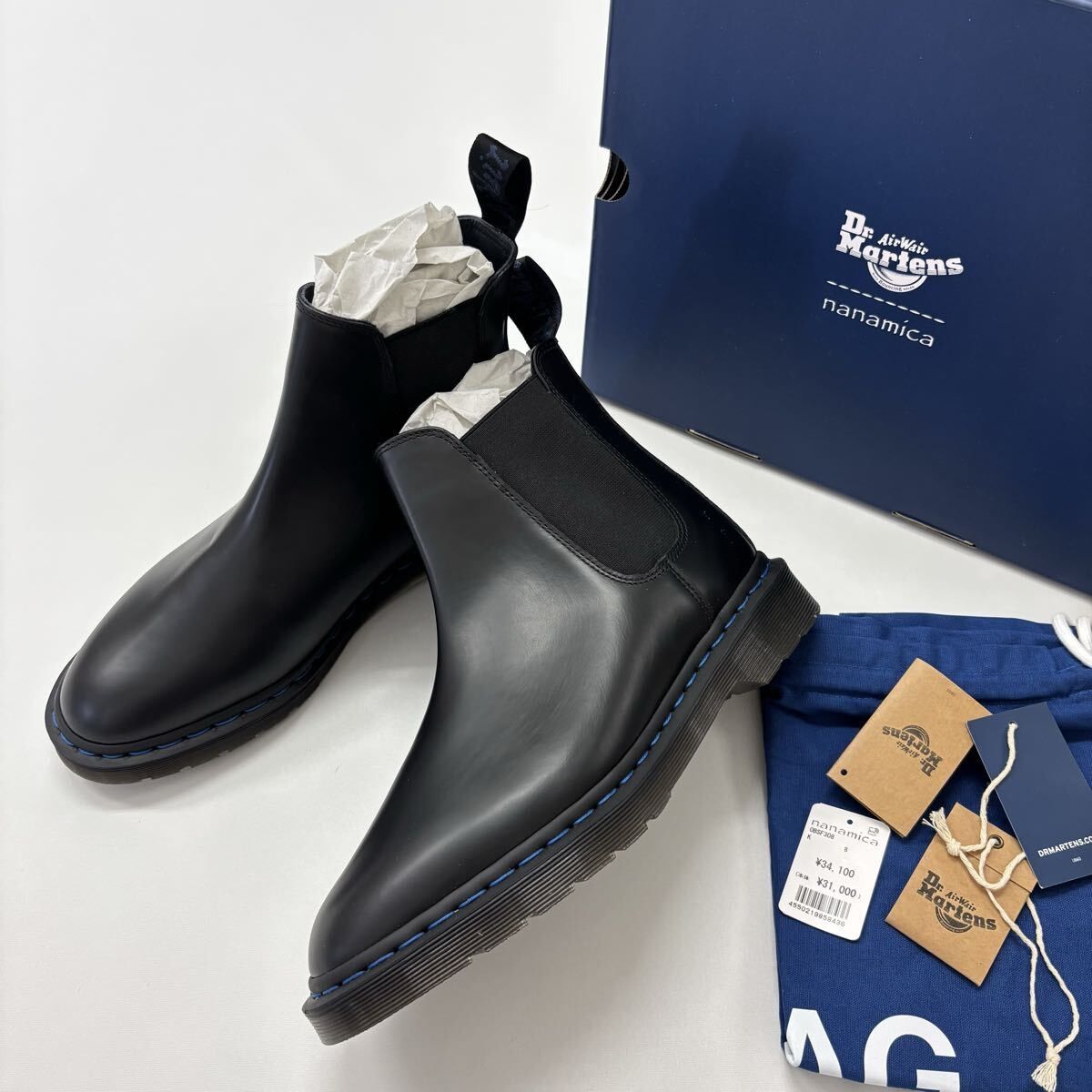 未使用 Dr.Martens ドクターマーチン nanamica ナナミカ GRAEME Ⅱ NANAMICA サイドゴア ブーツ BLACK ブラック 系 サイズ UK 8 806-0120