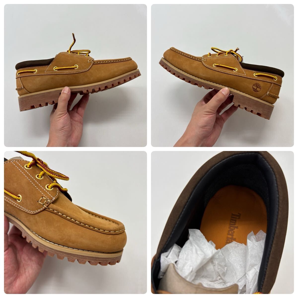 未使用 Timberland AUTHENTICBOAT SHOE WHEAT NUBUCK ティンバーランド シューズ 3EYE CLASSIC サイズ 27cm 806-0100