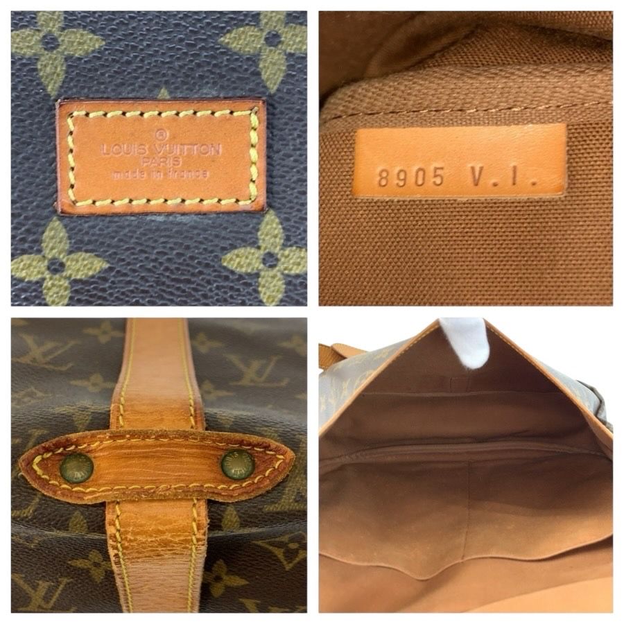 LOUIS VUITTON ルイヴィトン モノグラム ソミュール35 ブラウン M42254