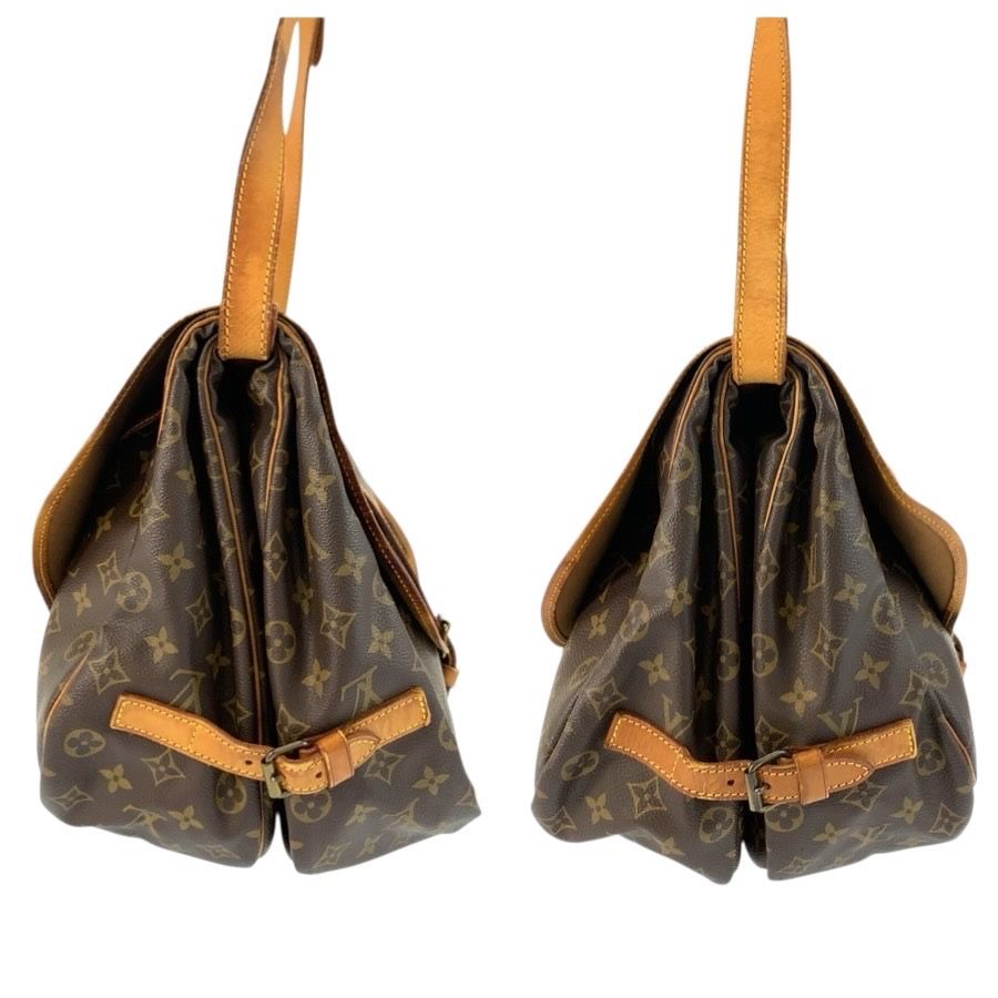 LOUIS VUITTON ルイヴィトン モノグラム ソミュール35 ブラウン M42254