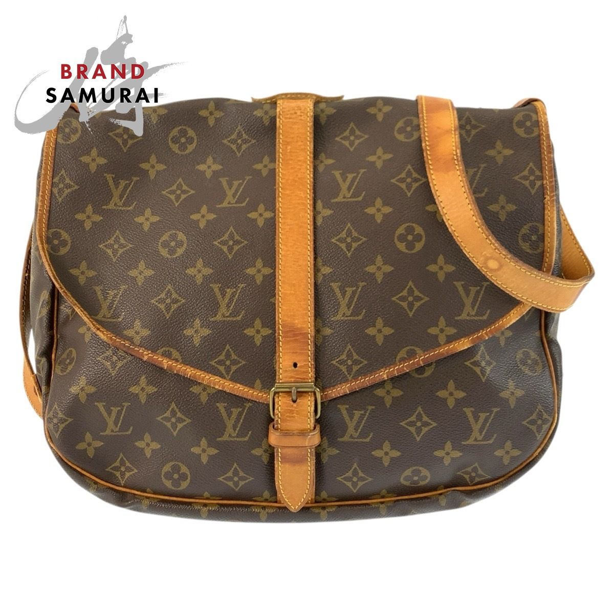 LOUIS VUITTON ルイヴィトン モノグラム ソミュール35 ブラウン M42254