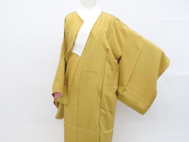 一輝堂】長襦袢 着物 正絹 美品 身丈約134.5cm 裄丈約66cm 26z06-3306