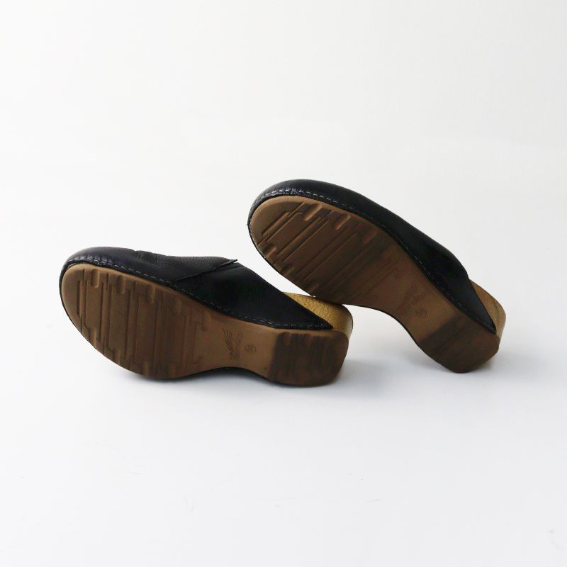 dansko ダンスコ レザーサボサンダル 36/23-23.5cm ブラック┃黒 つっ
