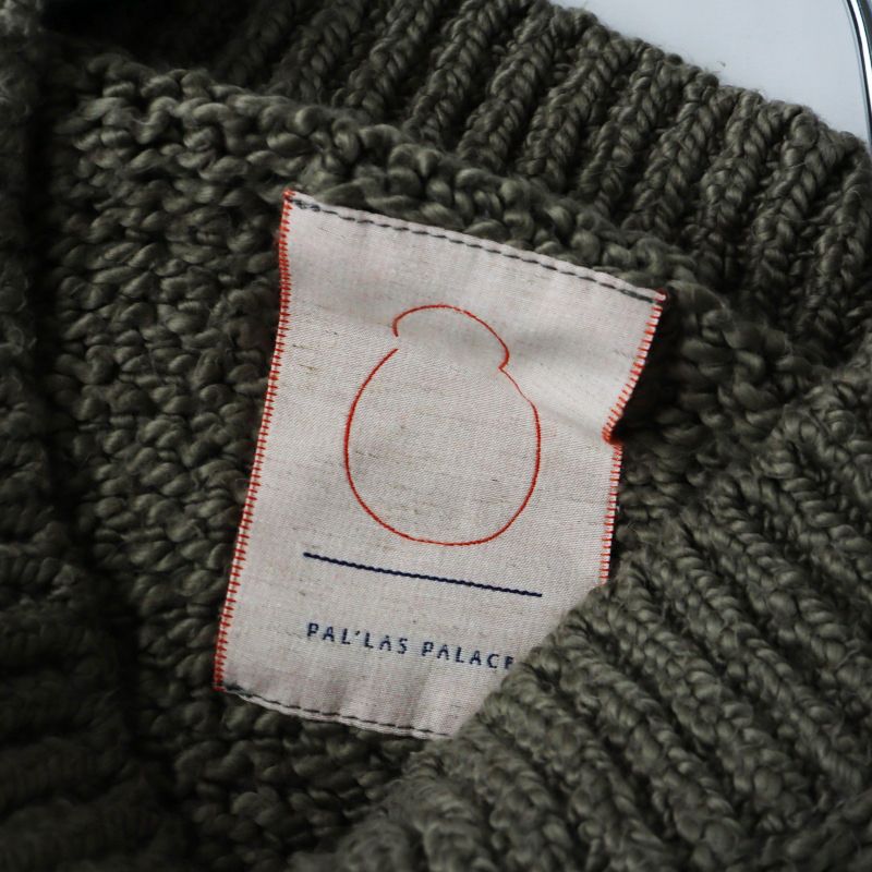 新品パラスパレスベスト アイボリー 2022AW パラスパレス Pal'las Palace ハイネック コットンニットベスト