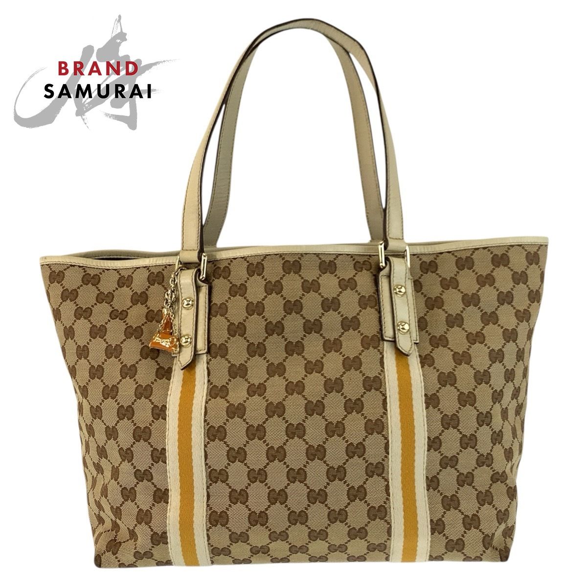 GUCCI グッチ シェリーライン ベージュ アイボリー ゴールド金具 GG
