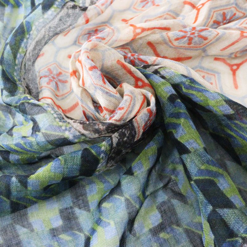 ファリエロサルティ Faliero Sarti 大判 ミクロモダール×カシミヤ 幾何