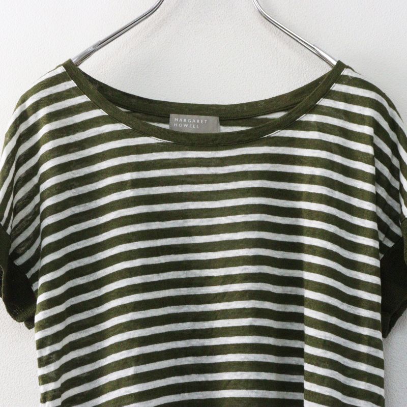 マーガレットハウエル MARGARET HOWELL リネンボーダーニットTシャツ 2