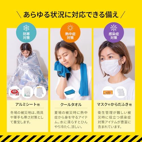 防災グッズ セット リュック 1人用 非常用リュック 緊急避難 【日本防災ブランド】 軽量 私物追加 大容量リュック 非常用 簡易 トイレ グッズ追加可能送料無料 25240ee8