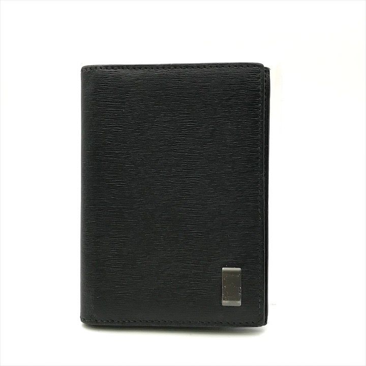未使用保管品 Dunhill ダンヒル 名刺入れ レザー ブラック メンズ 小物入れ 財布 ウォレット コインケース ブランド 小物 c375