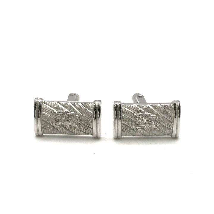 美品 Burberry バーバリー カフス ネクタイピン 3点 セット シルバー