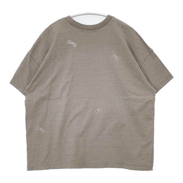 mina perhonen WS8174 choucho 刺繍 半袖Tシャツ カットソー グレー