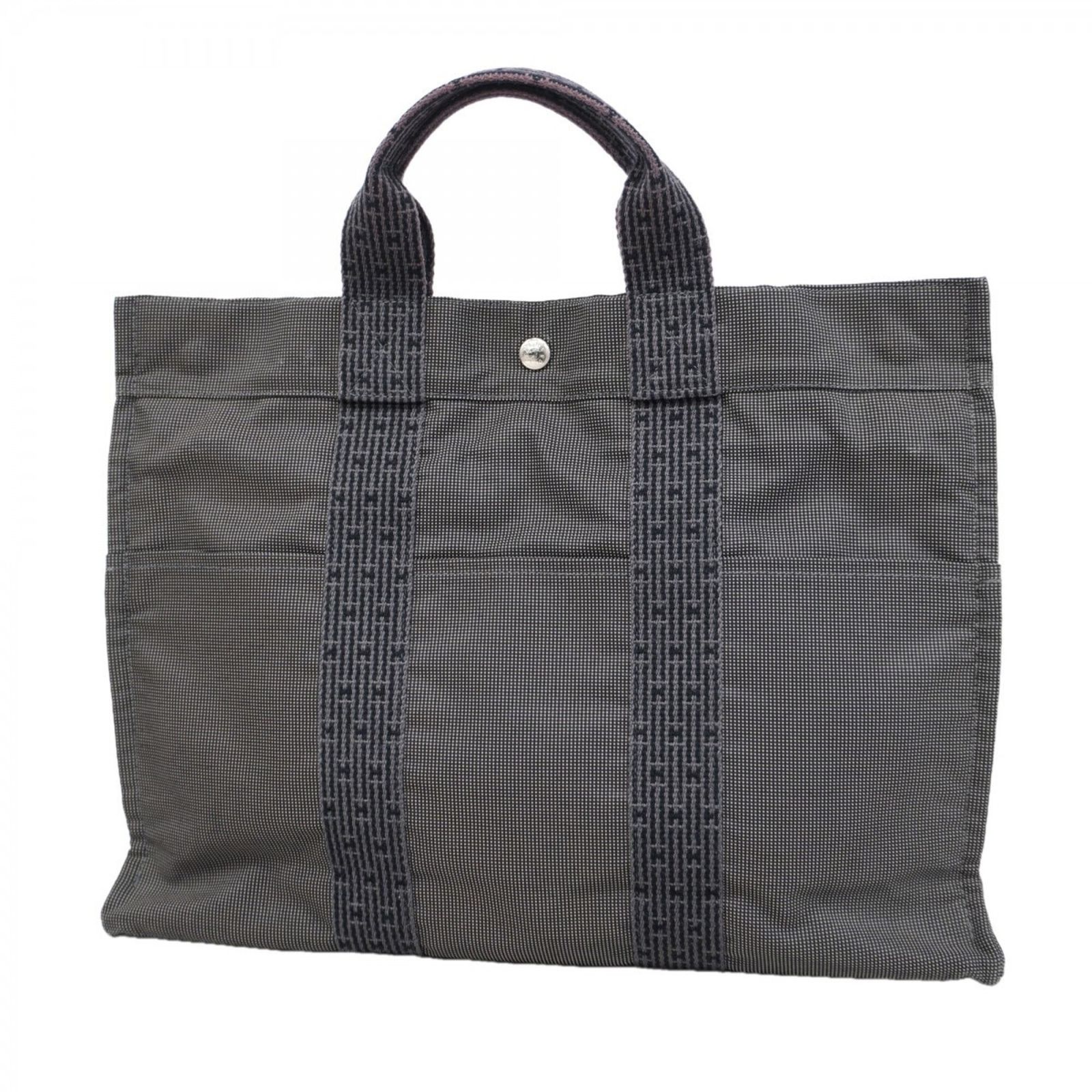 エルメス(Hermes) エルメス トートバッグ エールラインMM キャンバス グレー メンズ レディース