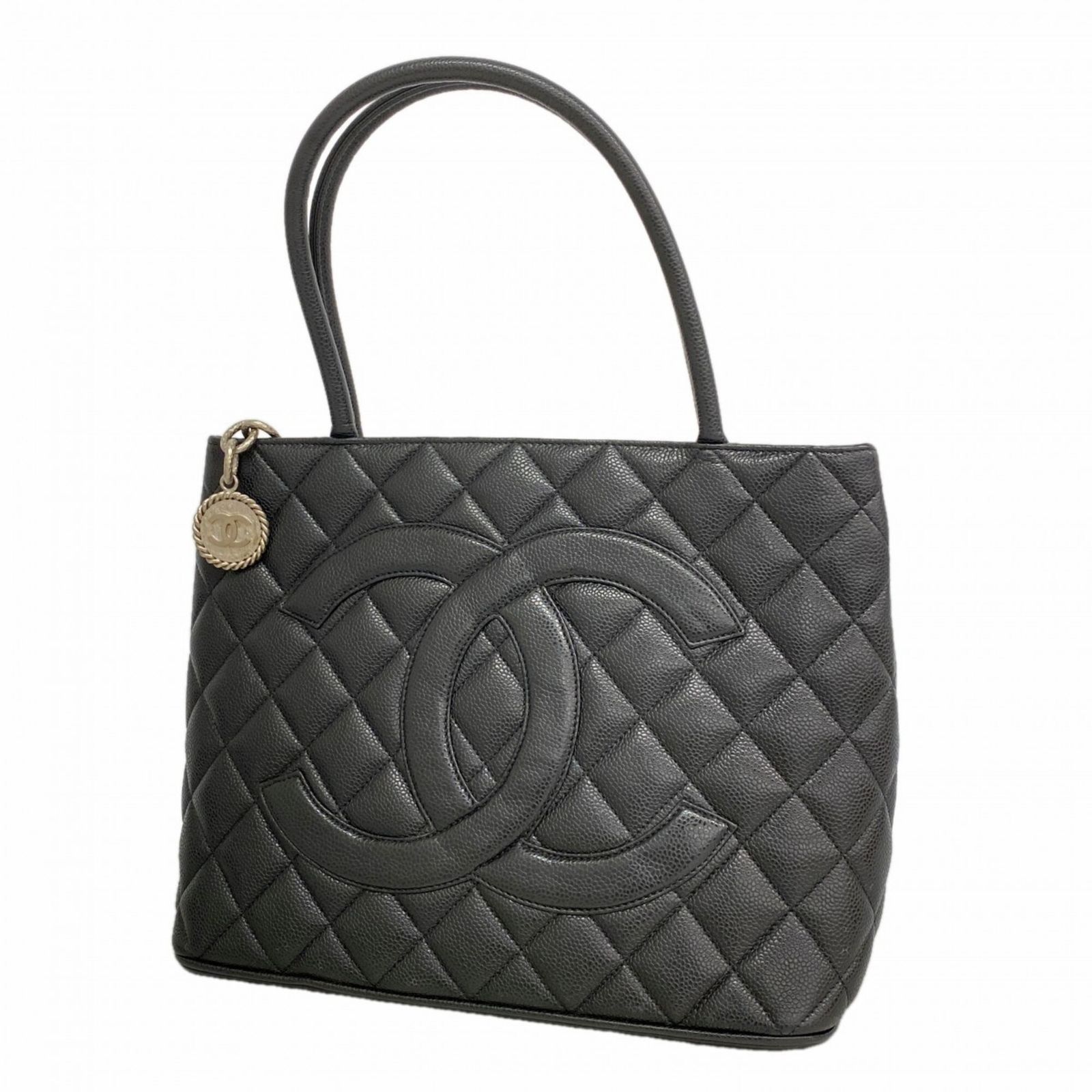 シャネル(Chanel) シャネル トートバッグ 復刻トート キャビアスキン ブラック レディース