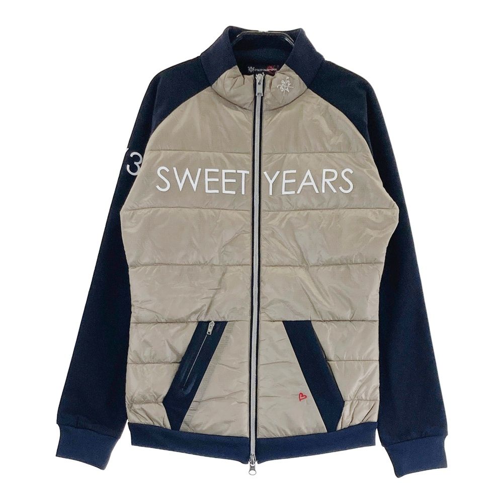 サイズ：S SY32 BY SWEET YEARS GOLF エスワイサーティトゥ  異素材切替 裏起毛 中綿ジップジャケット  ベージュ系 [240101596107] ゴルフウェア レディース ストスト サイズ：S SY32 BY SWEET YEARS GOLF エスワイサーティトゥ 異素材切替