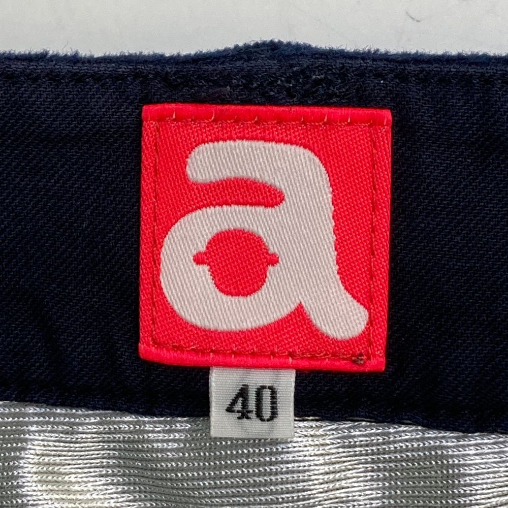 サイズ：40 ARCHIVIO アルチビオ 蓄熱スカート ストライプ柄 ネイビー