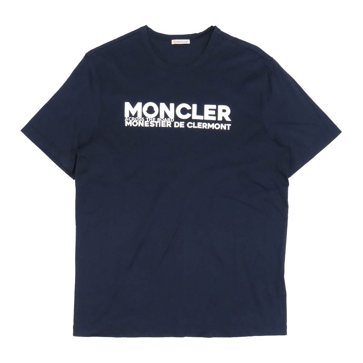 モンクレール MAGLIA T SHIRT マグリア ロゴ Tシャツ 8C7D9 10 8390Y メンズ ネイビー MONCLER【中古】 【アパレル・小物】