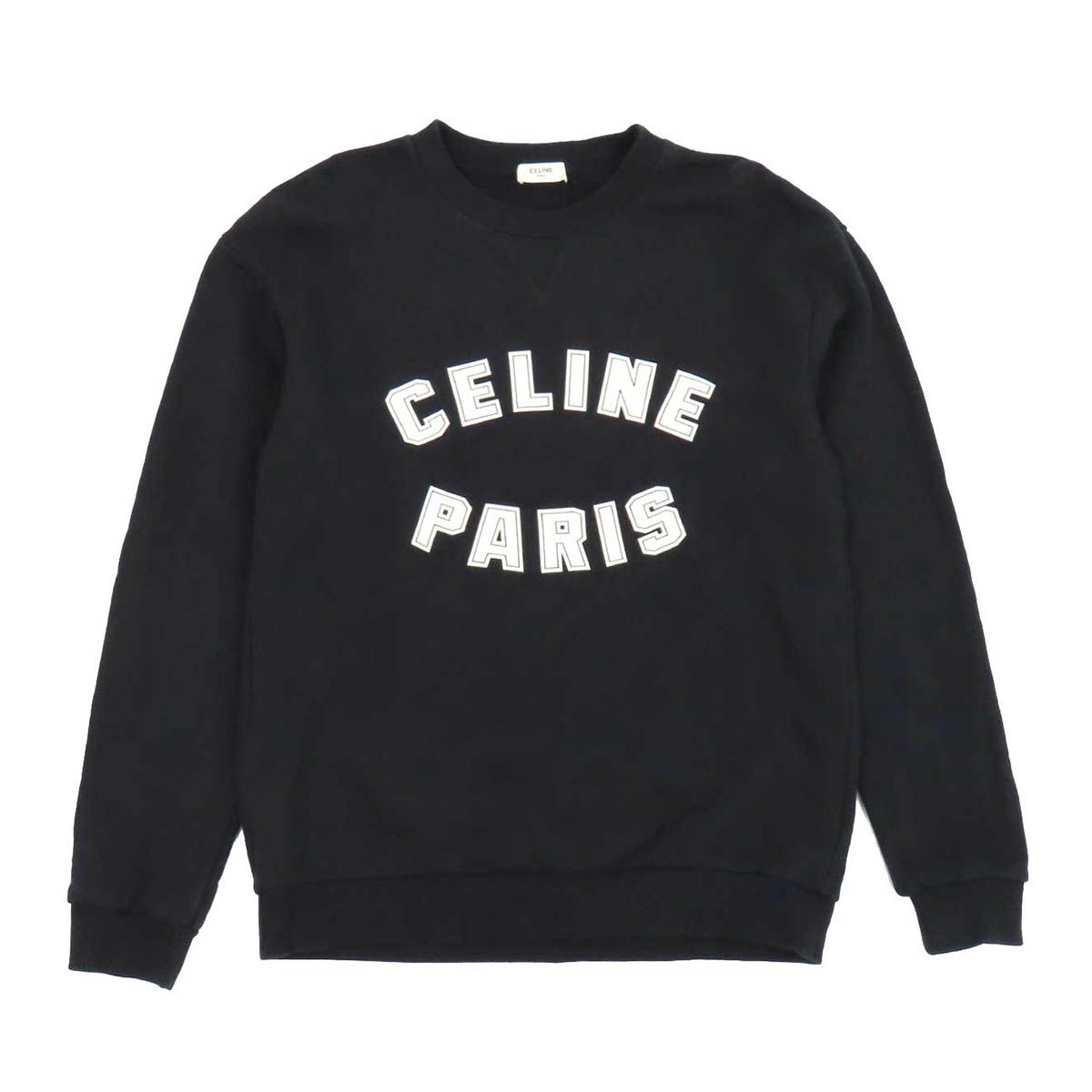 セリーヌ ロゴ プリント スウェット 2Y89G670Q メンズ ブラック CELINE【中古】 【アパレル・小物】