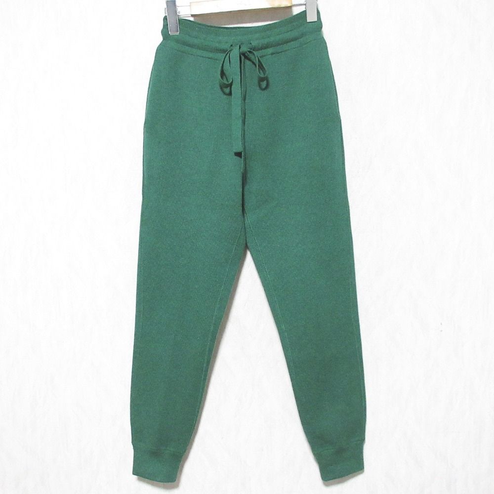 美品 Drawer ドゥロワー ウールカシミヤニットパンツ 6514-105-1279 サイズ1 グリーン レディース 古着 中古 USED