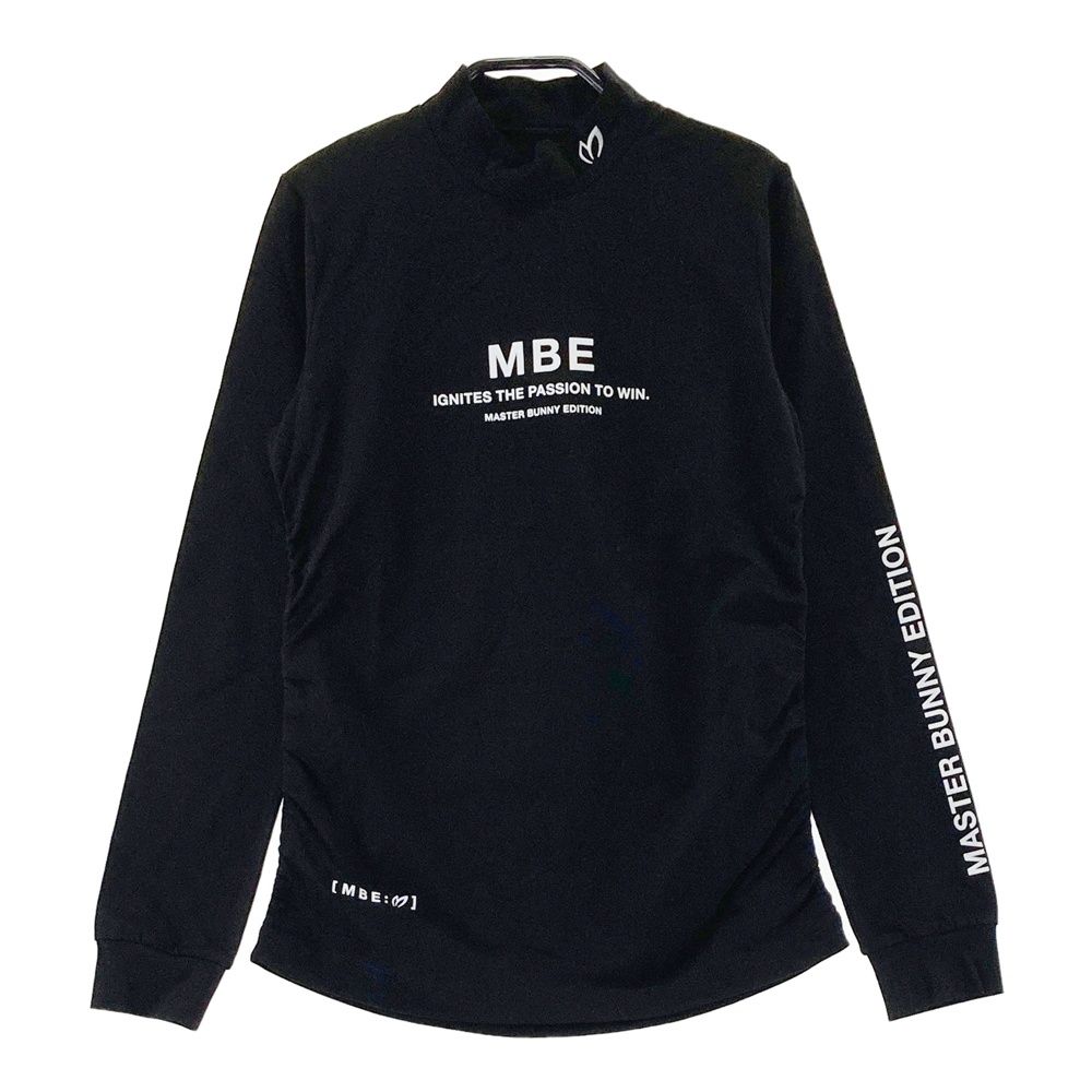 サイズ：0 MASTER BUNNY EDITION マスターバニーエディション 2024年モデル サイドギャザー モックネック長袖Tシャツ ブラック系 [240101712278] ゴルフウェア レディース ストスト 8,672円