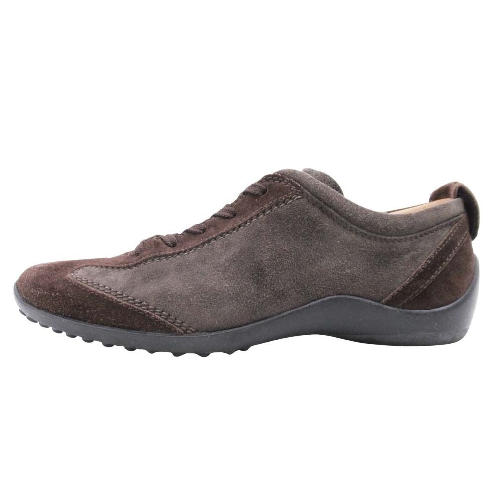 良品 TOD’S トッズ スエード スニーカー ローカット ドライビングシューズ 靴 36/23.5 ダークブラウン レディース 古着 中古 USED