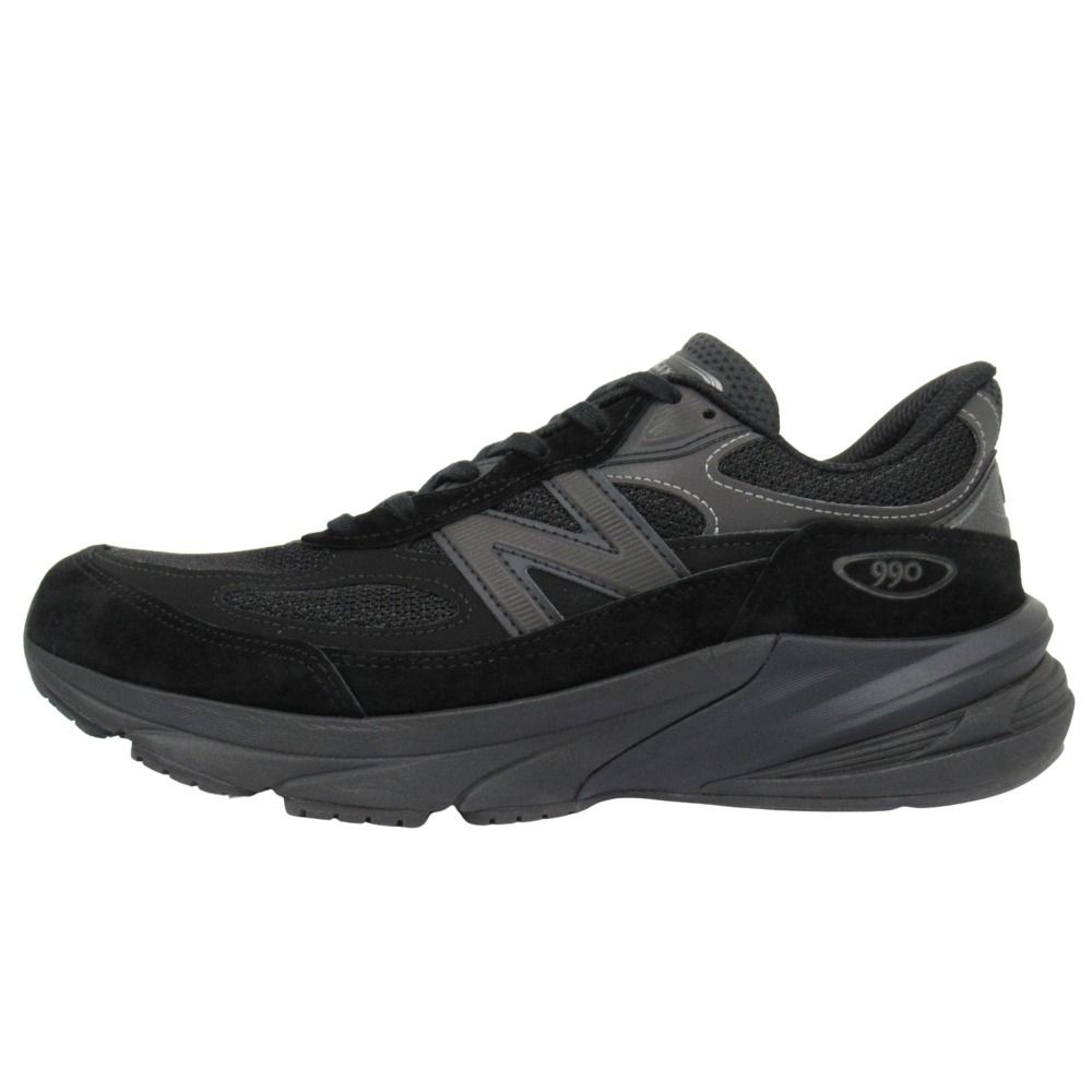 新品同様 NEW BALANCE ニューバランス 990 V6 スニーカー シューズ 靴 スエード レザー USA製 サイズ27cm 黒 ブラック メンズ 古着 中古 USED