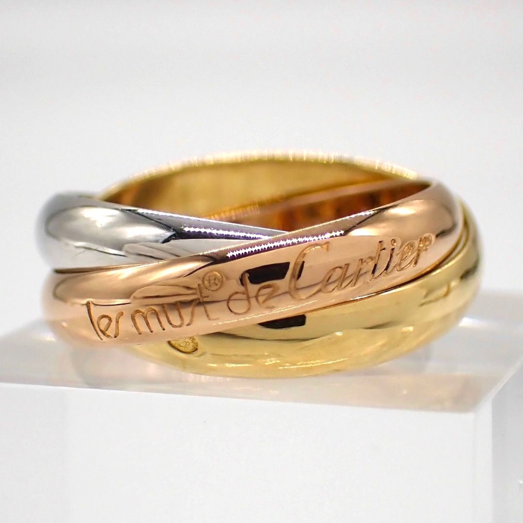 新品仕上げ済 Cartier カルティエ 51 トリニティ リング 750 K18 11号 