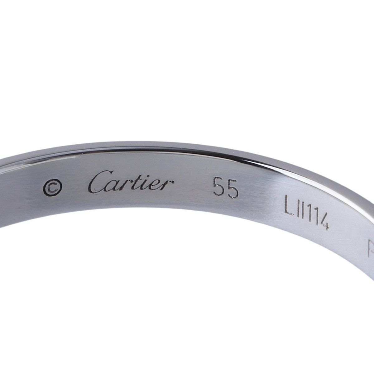 カルティエ 1895 ウェディング リング #55 幅2.4mm Pt950 新品仕上げ済