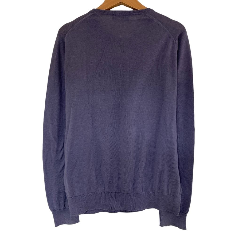 美品　JOHN SMEDLEY ダークパープル カーディガン LサイズHALIN 美品 JOHN SMEDLEY ジョンスメドレー シーアイランドコットン クルー