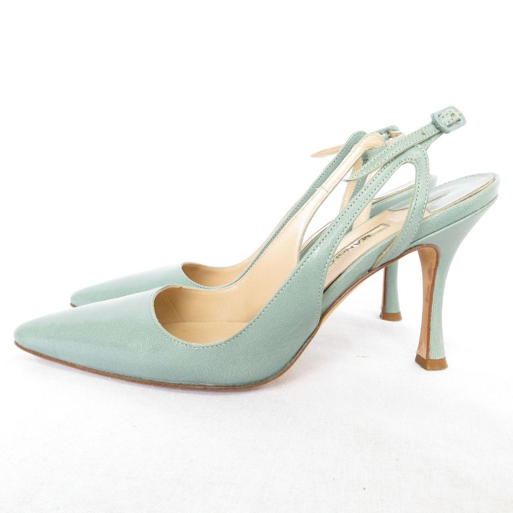 良品 MANOLO BLAHNIK マノロブラニク ポインテッドトゥ スリングバック
