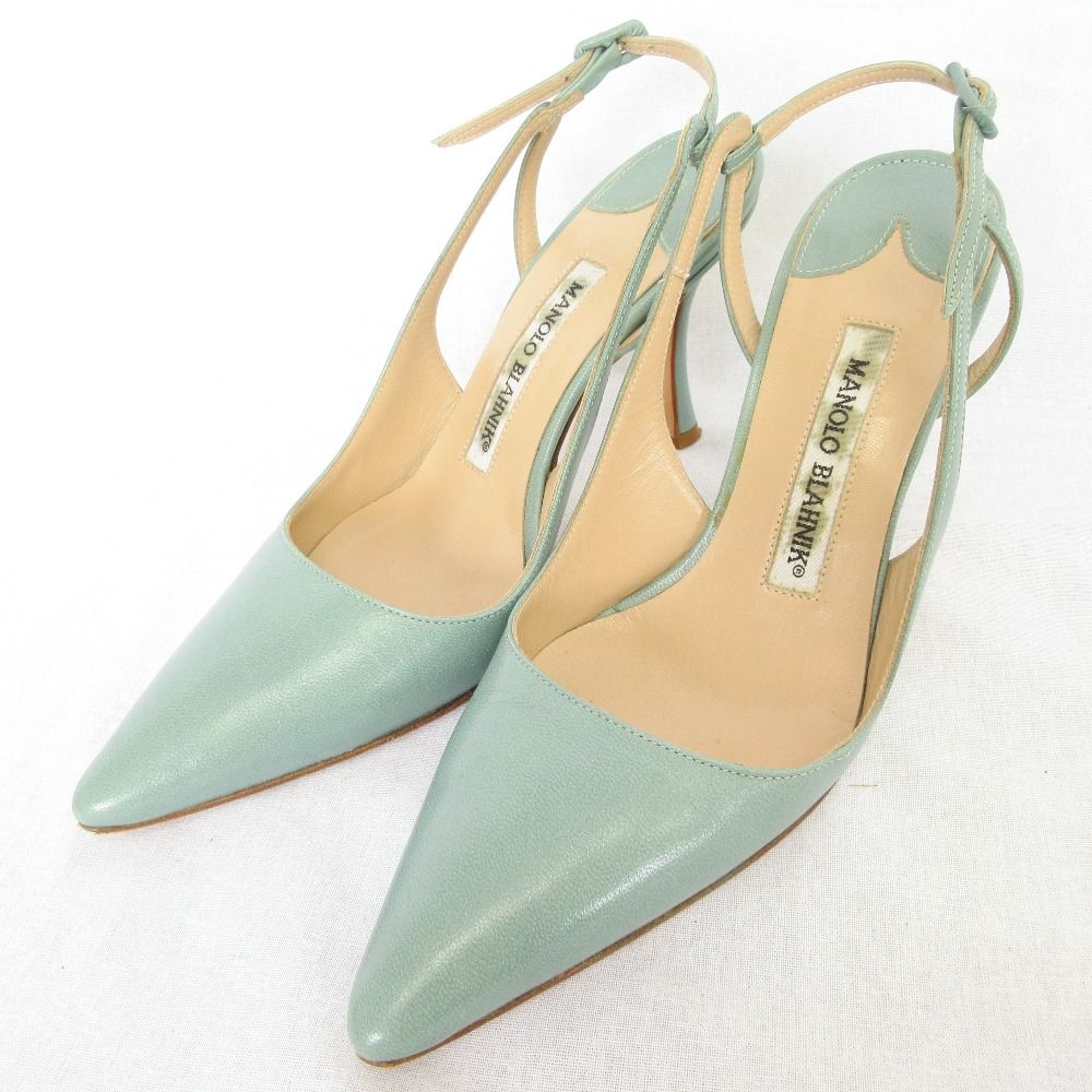 良品 MANOLO BLAHNIK マノロブラニク ポインテッドトゥ スリングバック